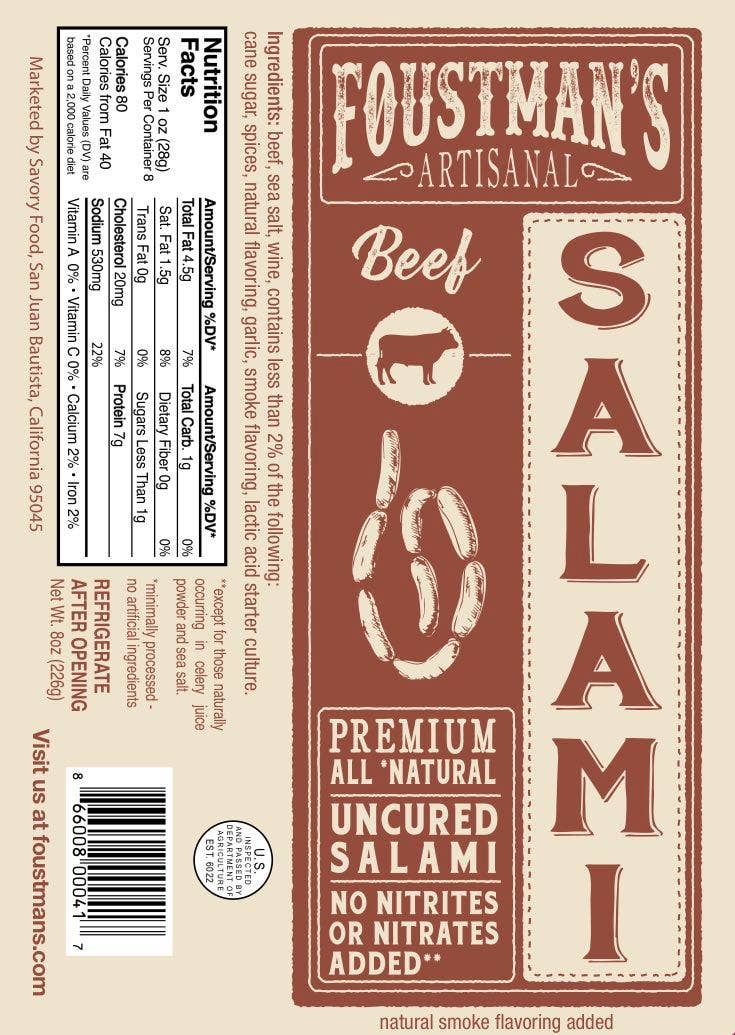 SPICY BEEF SALAMI | FOUSTMAN&