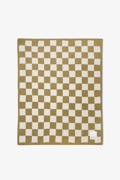 The Teddy Throw - Khaki Check