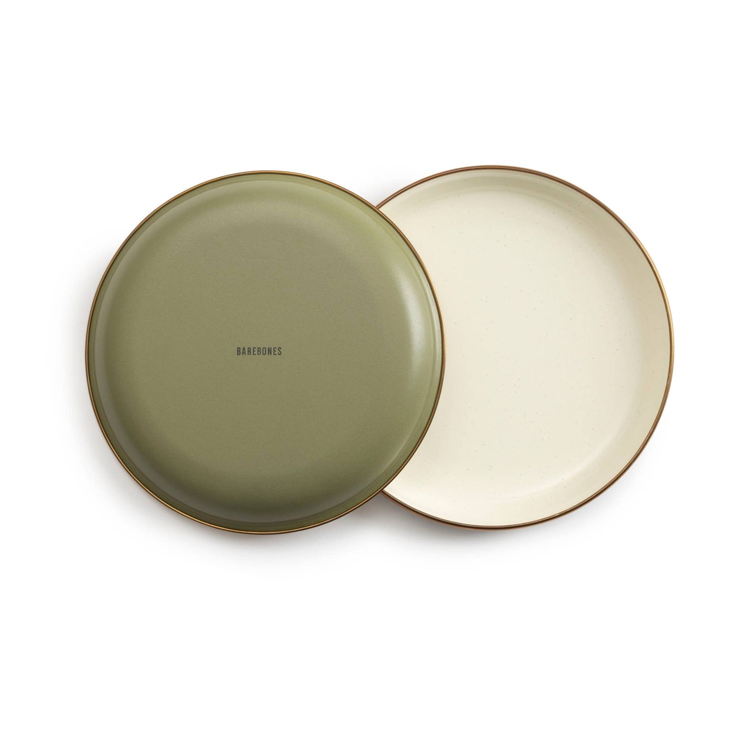 Enamel 2-Tone Salad Plate Set