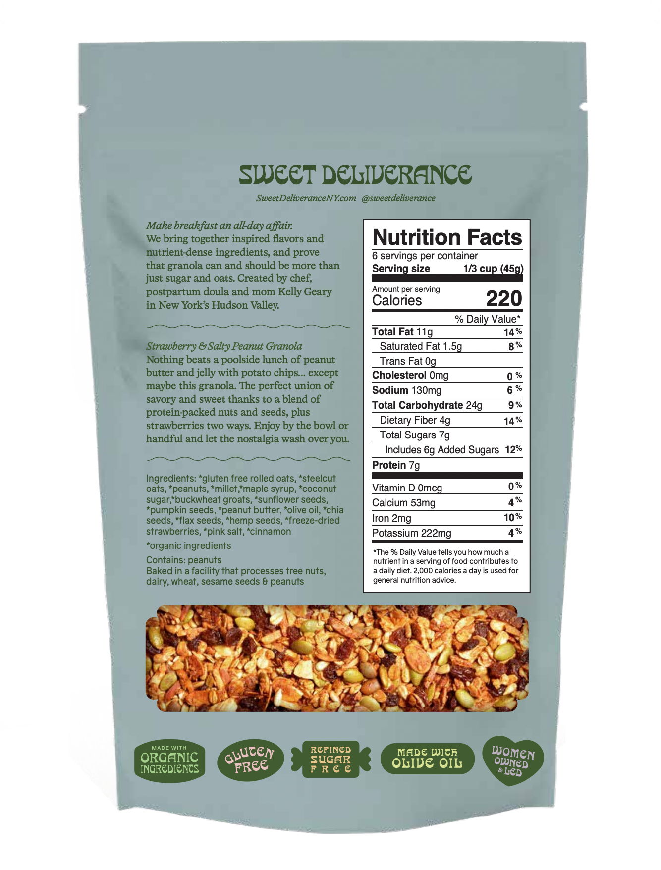 Strawberry &amp; Salty Peanut Granola