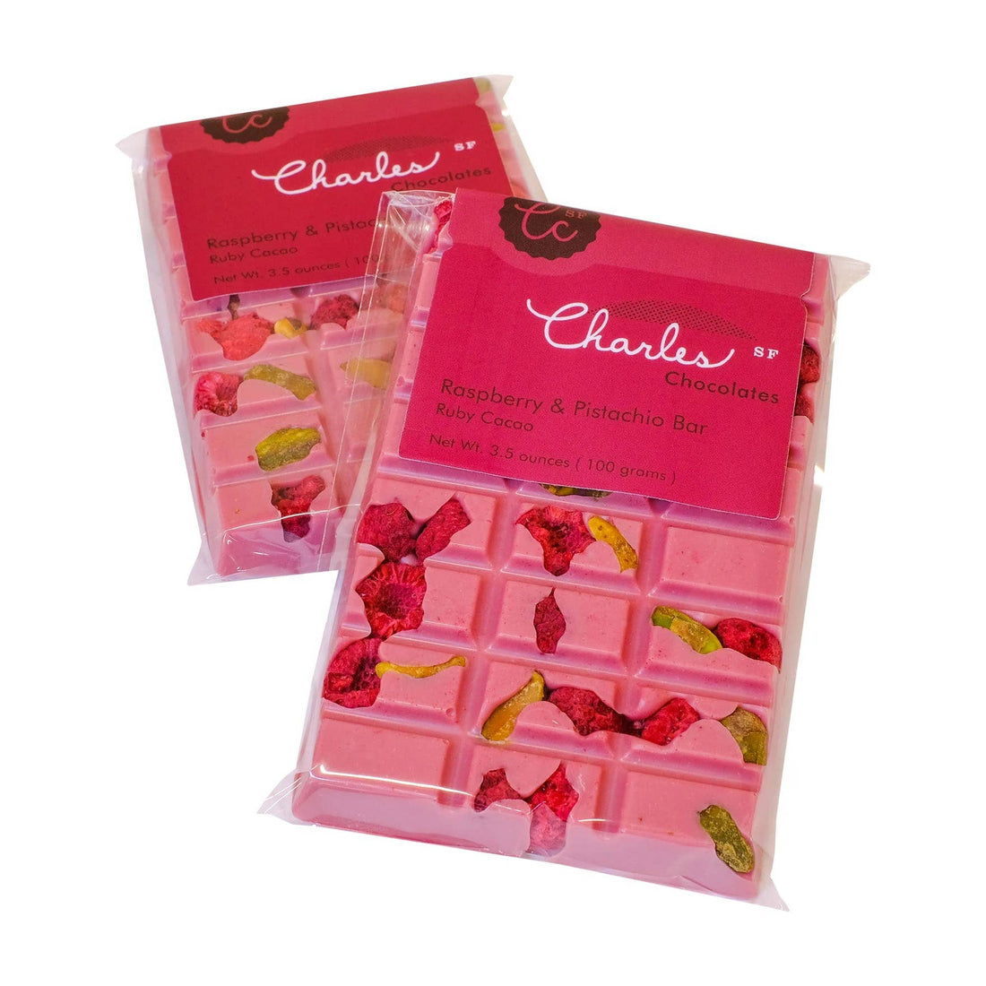 Ruby Cacao Raspberry Pistachio Bar