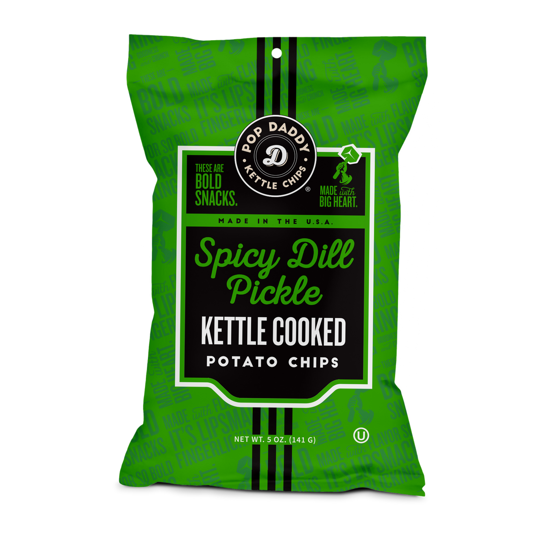 Spicy Dill Pickle Kettle Cooked Potato Chips 5.0 oz