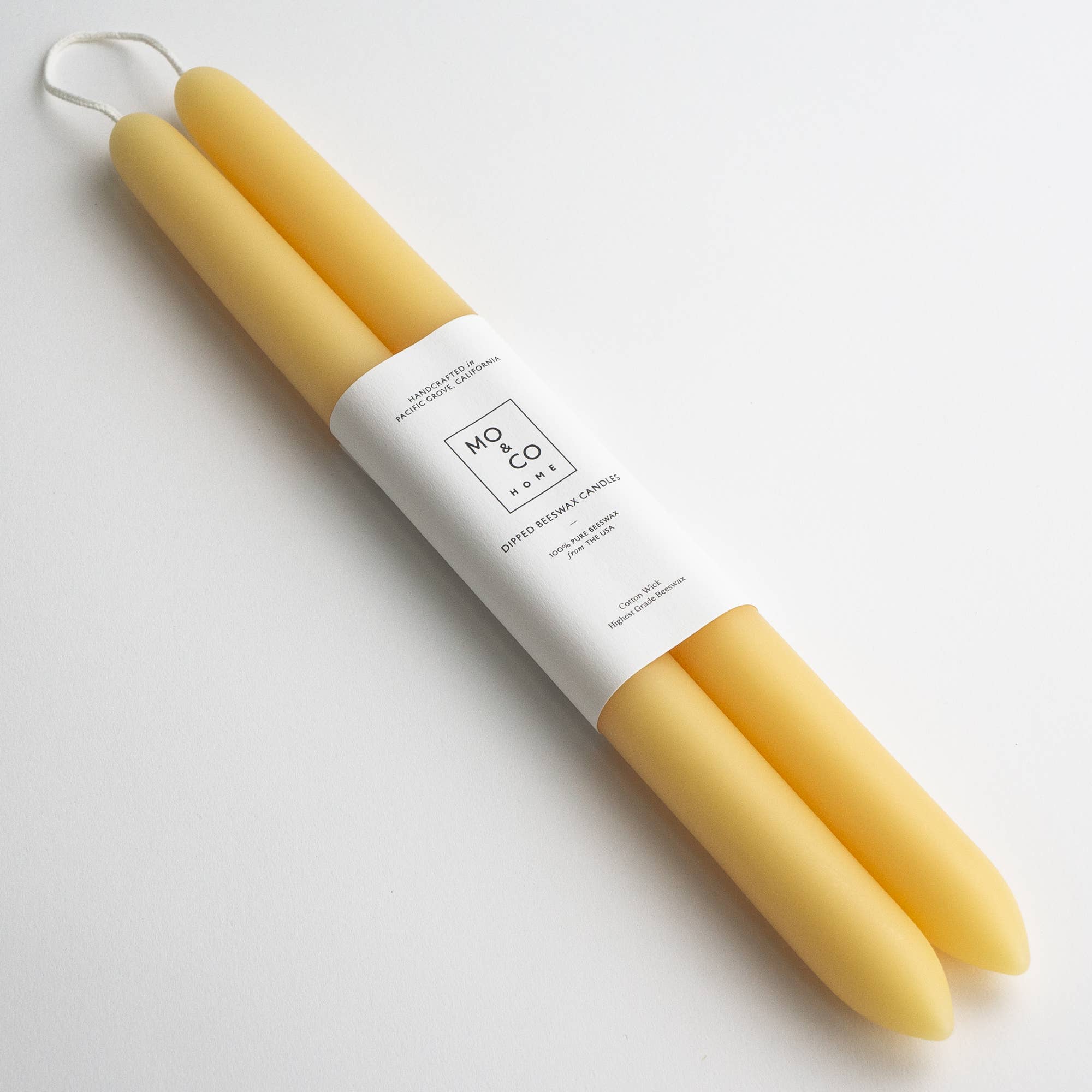 Beeswax Dipped Candles | Natural Gold