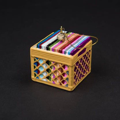 Record Crate Holiday Ornament Christmas Decor