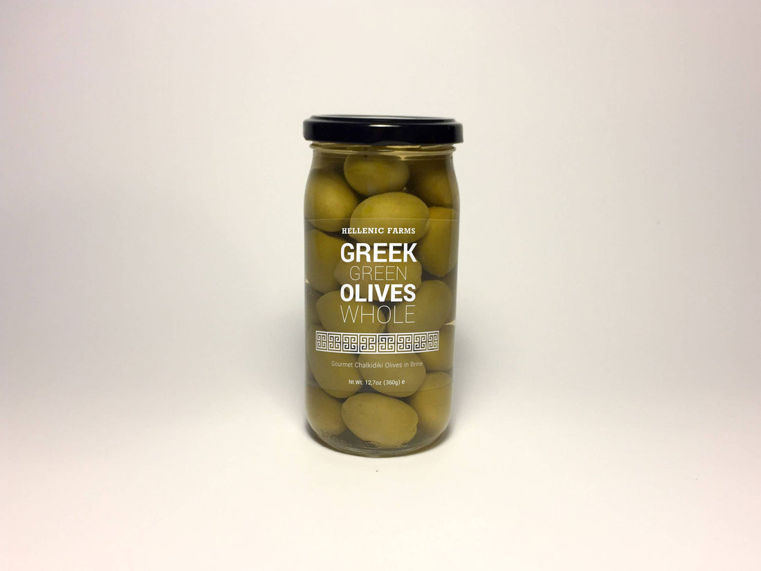 Hellenic Farms Greek Green Whole Olives
