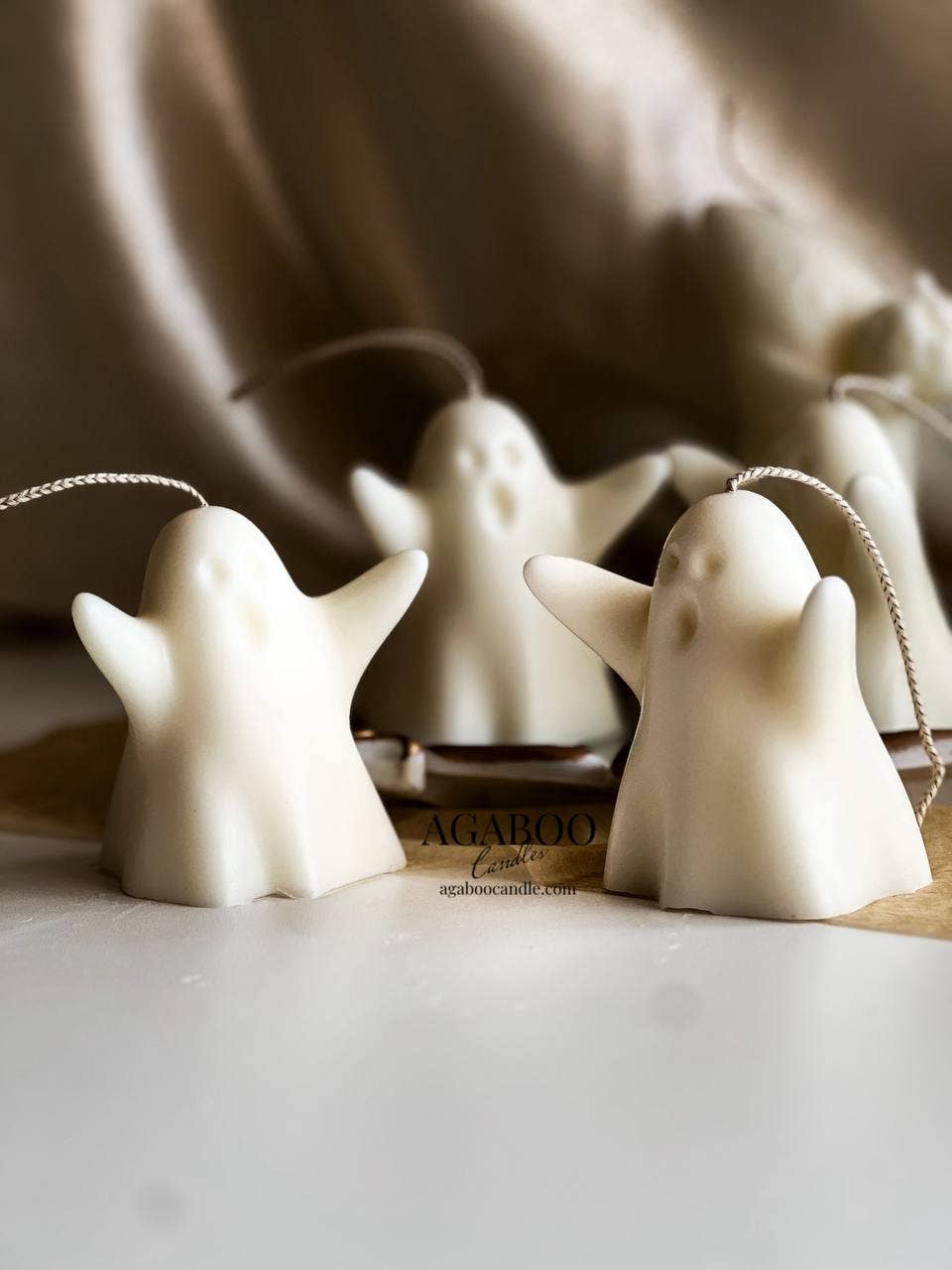 Halloween Cute Ghosts  Candle 3x3in