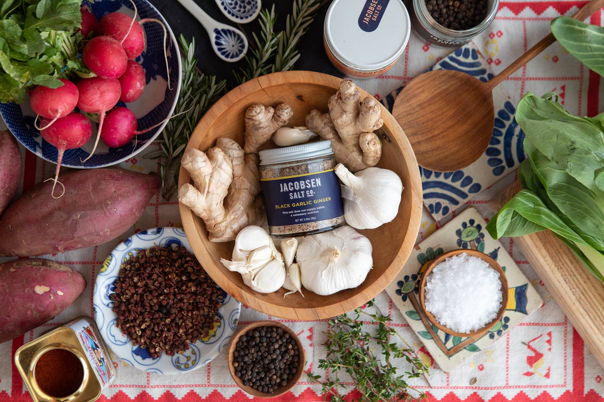 Black Garlic Ginger Salt - Infused Sea Salt