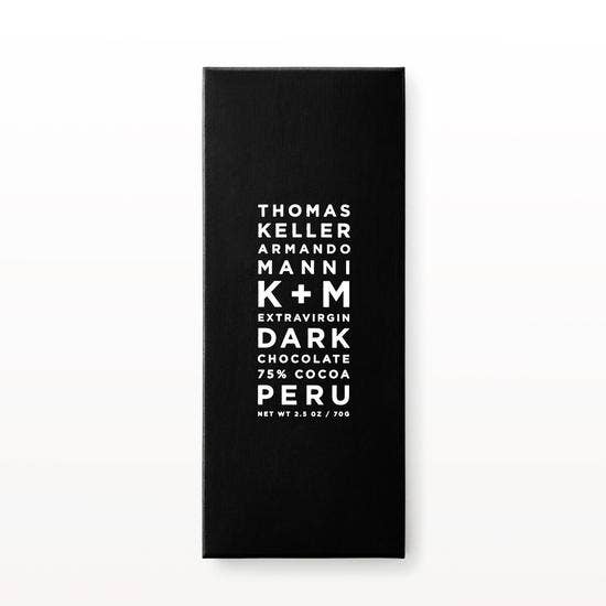 K+M Extravirgin 75% Dark Peru, 2.5oz