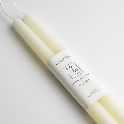 Beeswax Dipped Candles | Natural White
