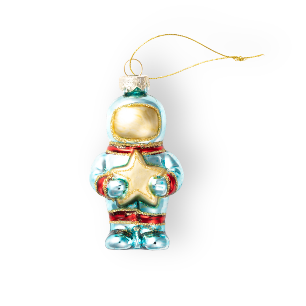 Blue Astronaut, Nostalgic Retro Outer Space Christmas Ornament Gift