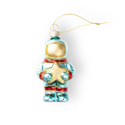 Blue Astronaut, Nostalgic Retro Outer Space Christmas Ornament Gift
