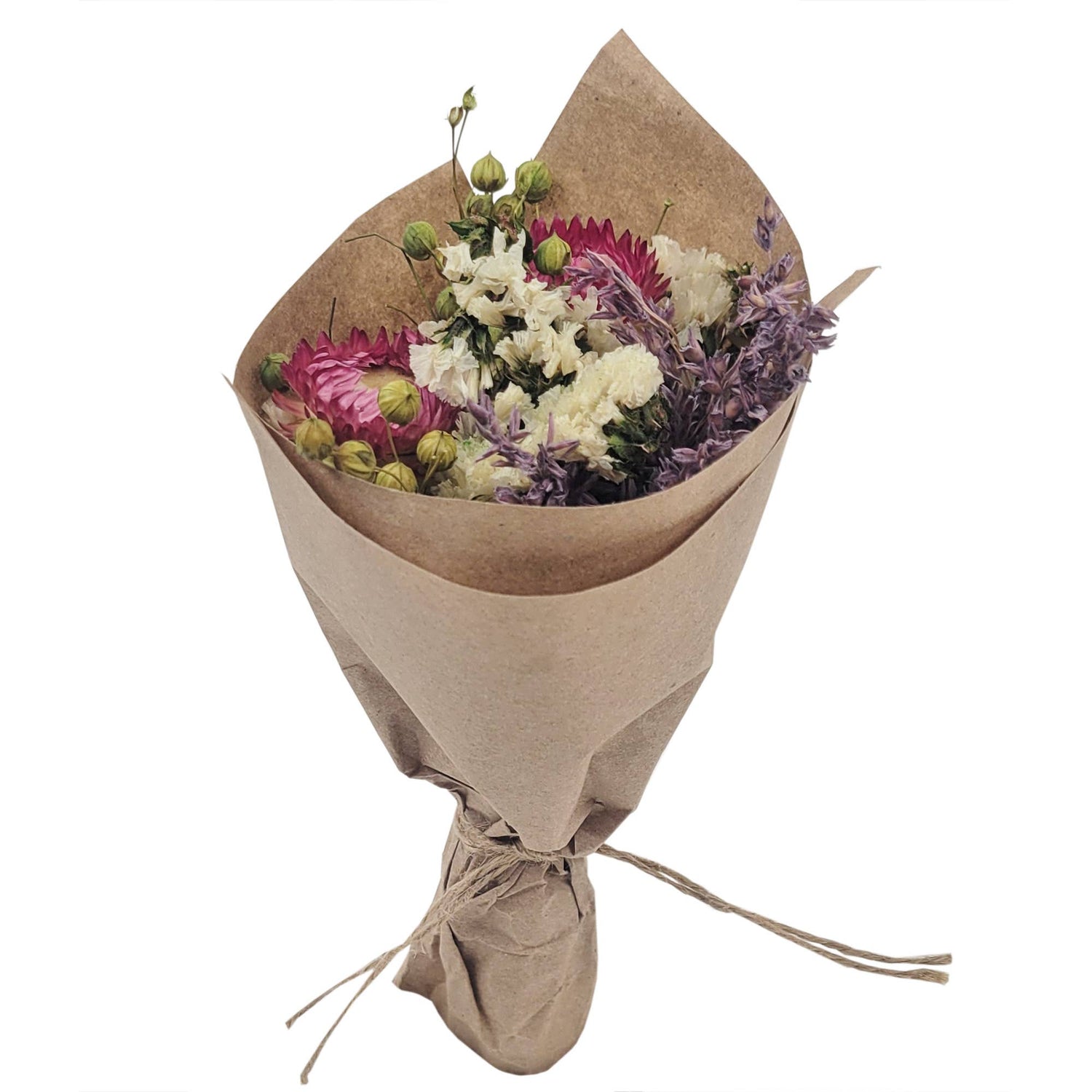 MINI Strawflower &amp; Larkspur Bouquet Bundle 