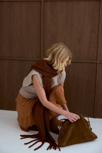 The Stockholm Scarf - 100% Recycled - Sepia - FW25