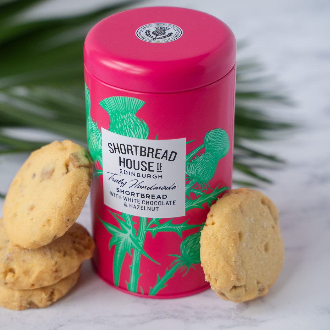 Shortbread House Tin - White Chocolate Hazelnut 140g MP12