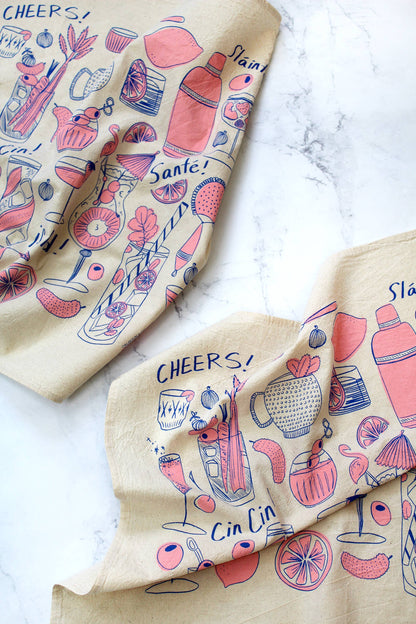 Cocktail Party Tea Towel