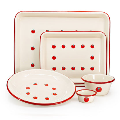 Dan Pelosi x CCH Tomato Enamelware Small Rectangle Tray