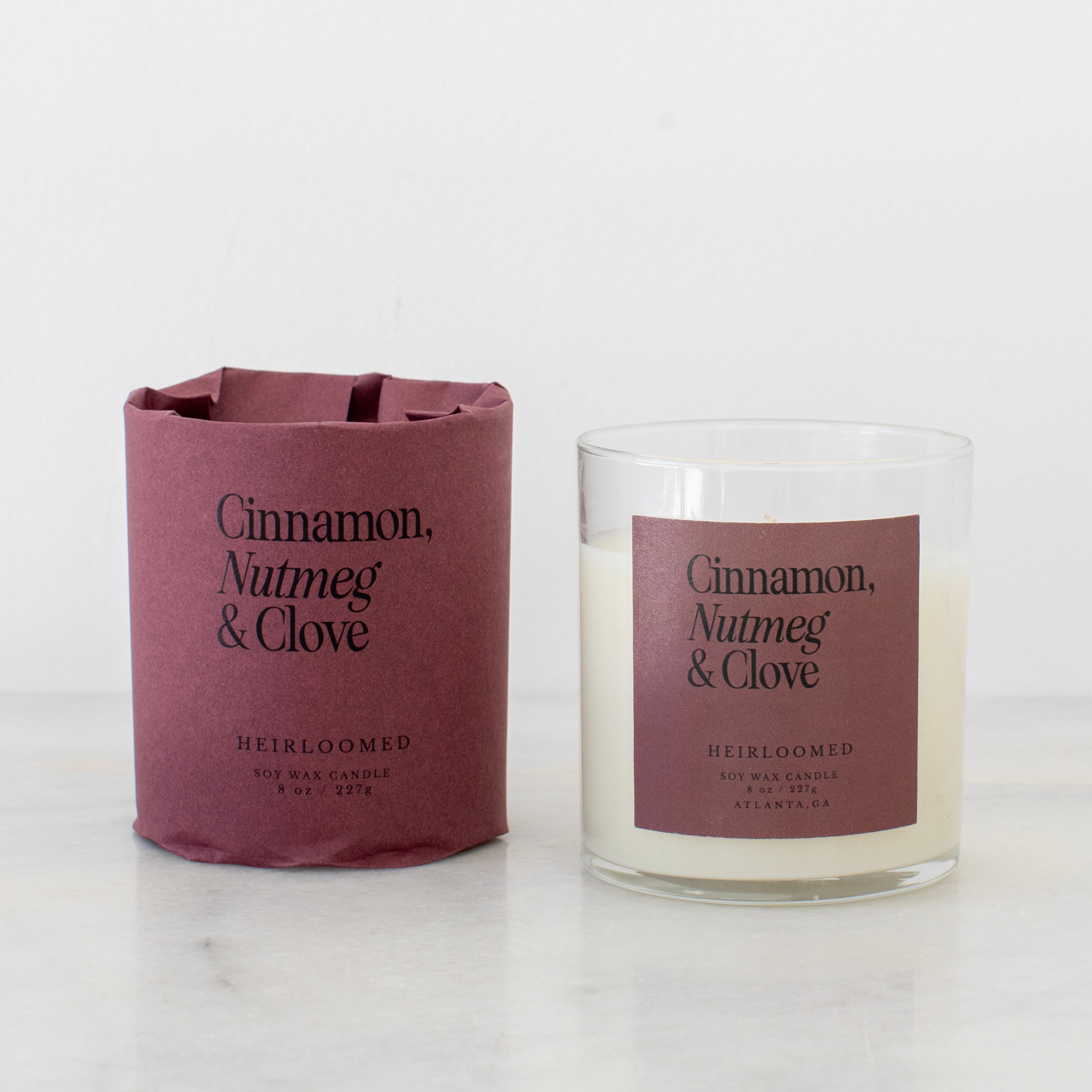 Heirloomed Candle - Cinnamon, Nutmeg &amp; Clove - Christmas