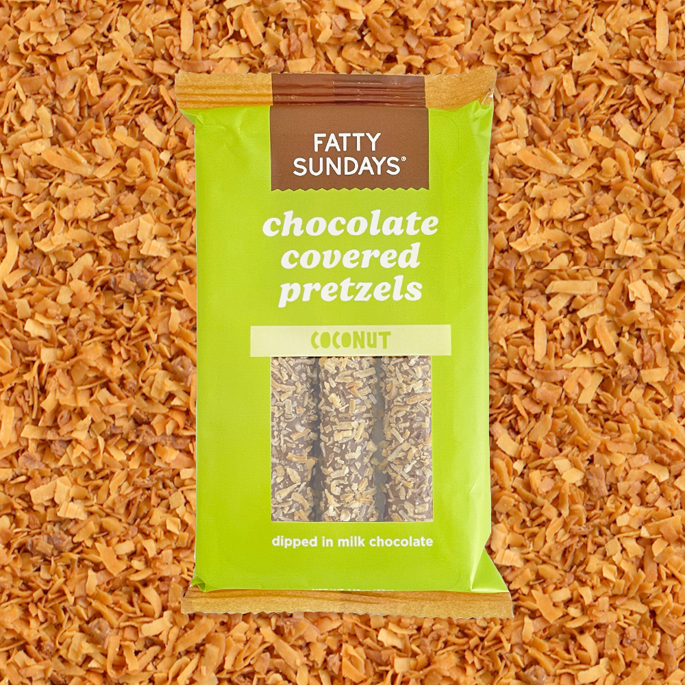 Coconut Chocolate Covered Pretzels (3-pack)