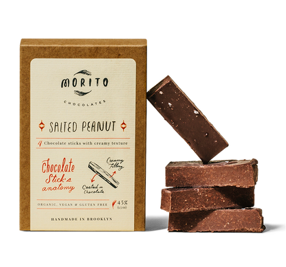 Salted Peanut- 4-Pack of Vegan Chocolate Sticks