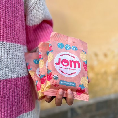 Swedish Organic and Vegan Strawberry &amp; Peach Gummies