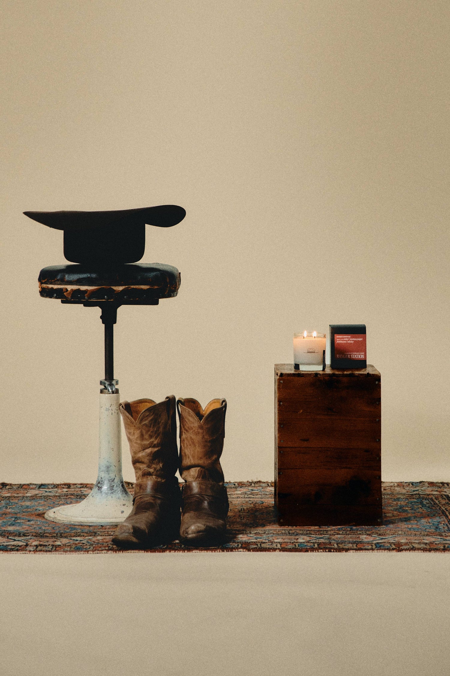 COWBOY CHRISTMAS CANDLE