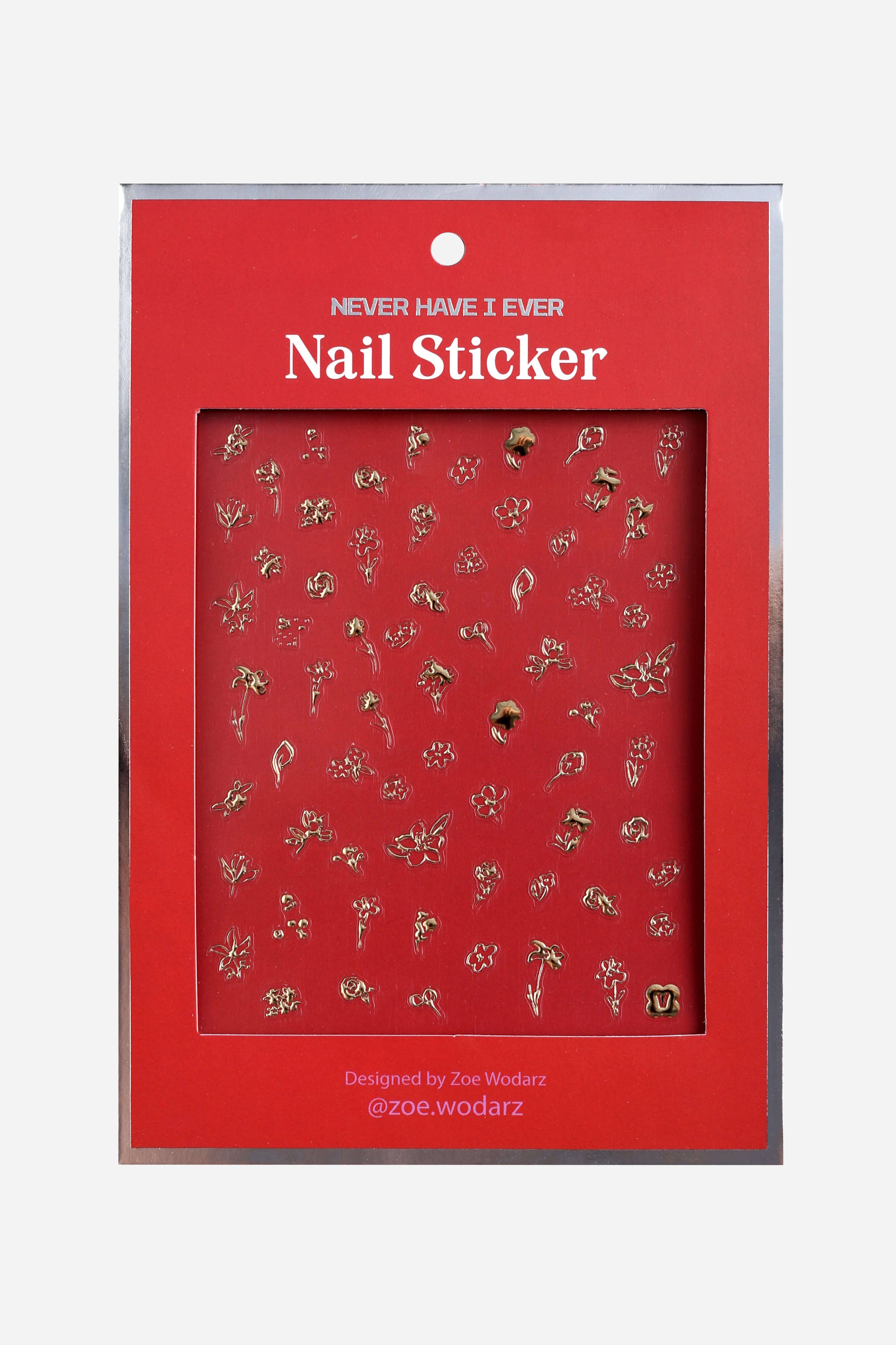 Nail Sticker by Zoe Wodarz - Flower Gold