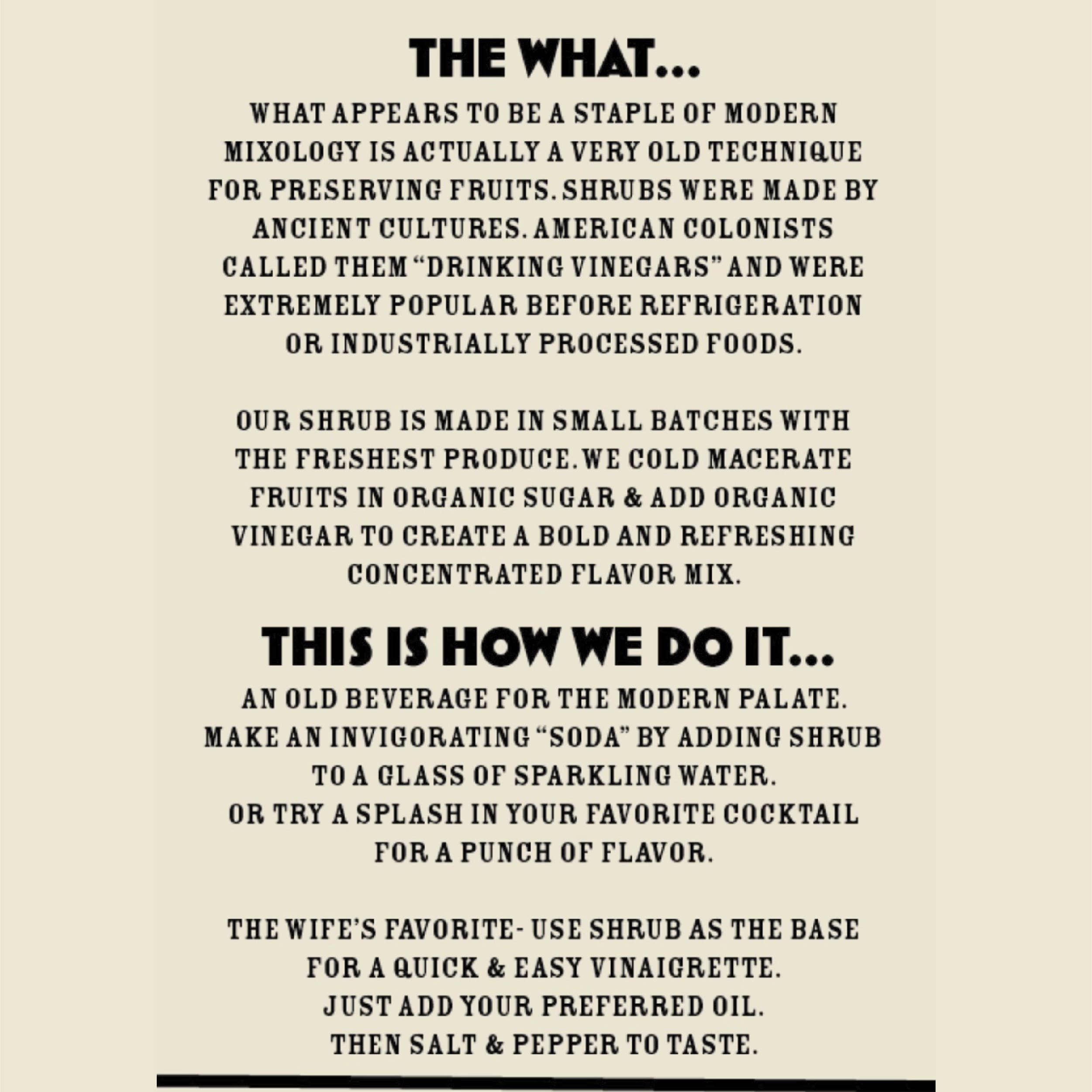 Bitter Ginger Shrub- Blackberry Lemon Mint