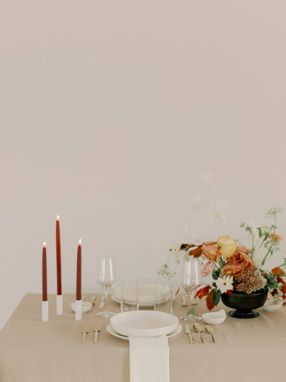 Beeswax Dipped Candles | Burgundy