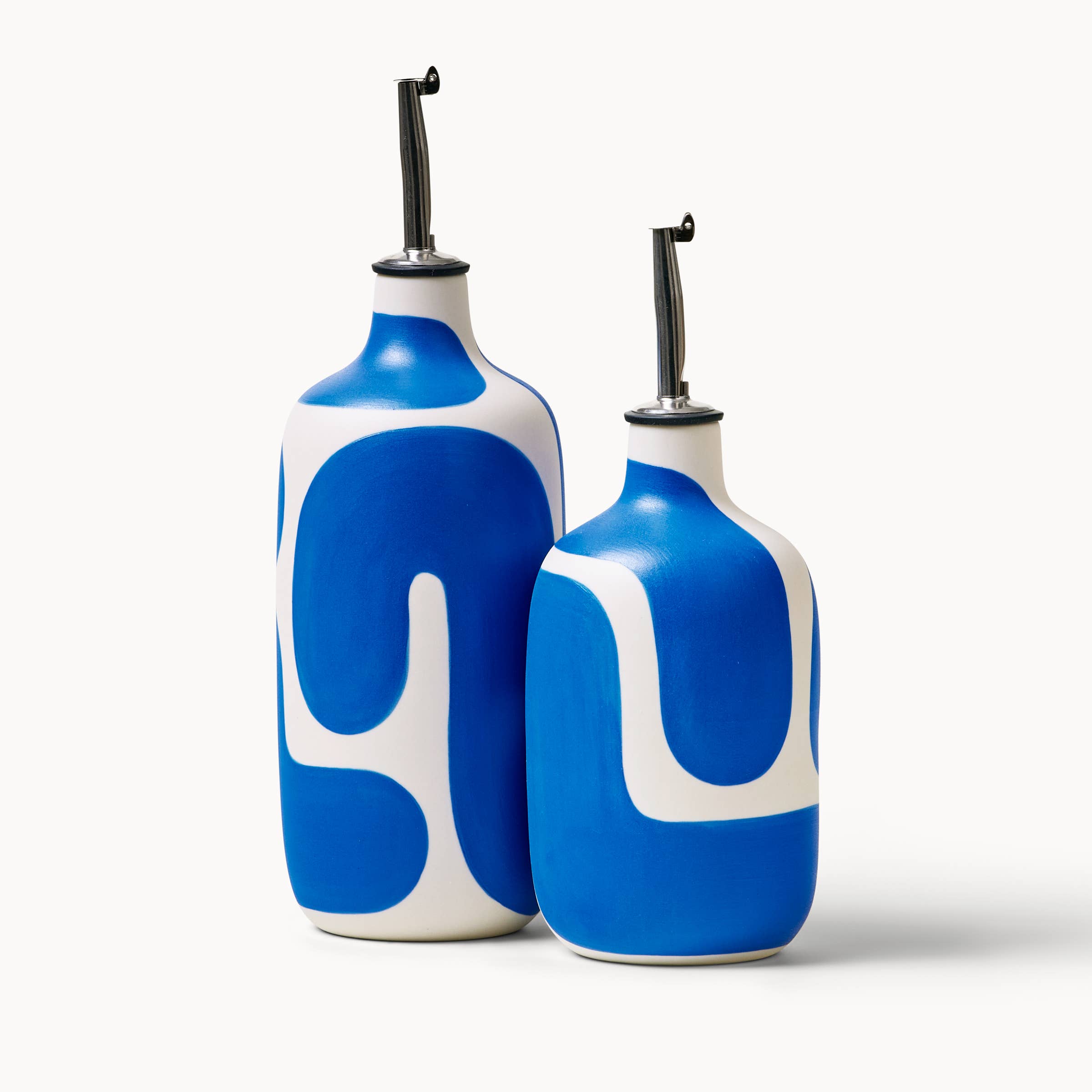 Oil / Vinegar Cruets - Cobalt Color Block