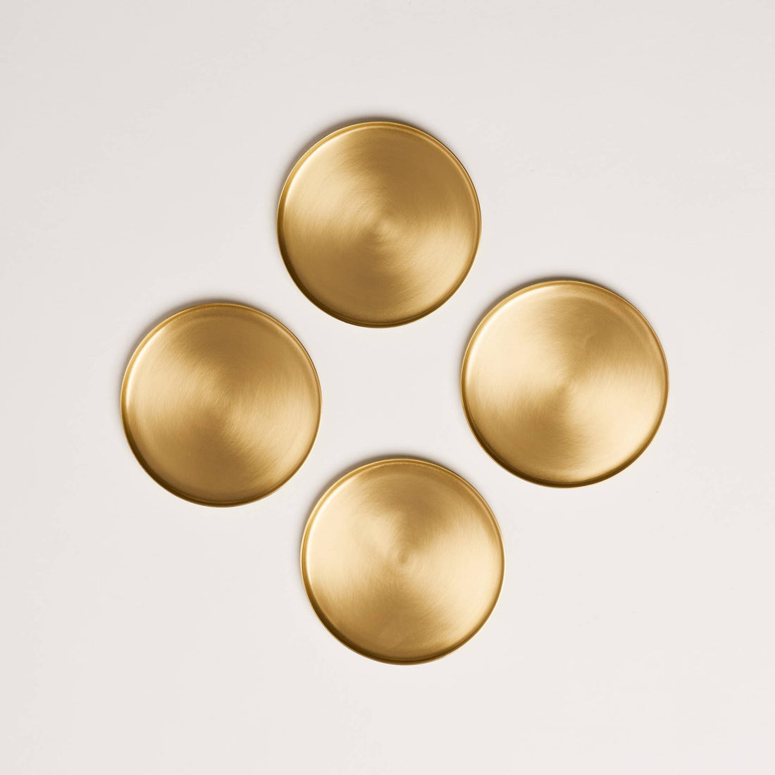 Heirloom Brass Round Coasters, Set of 4