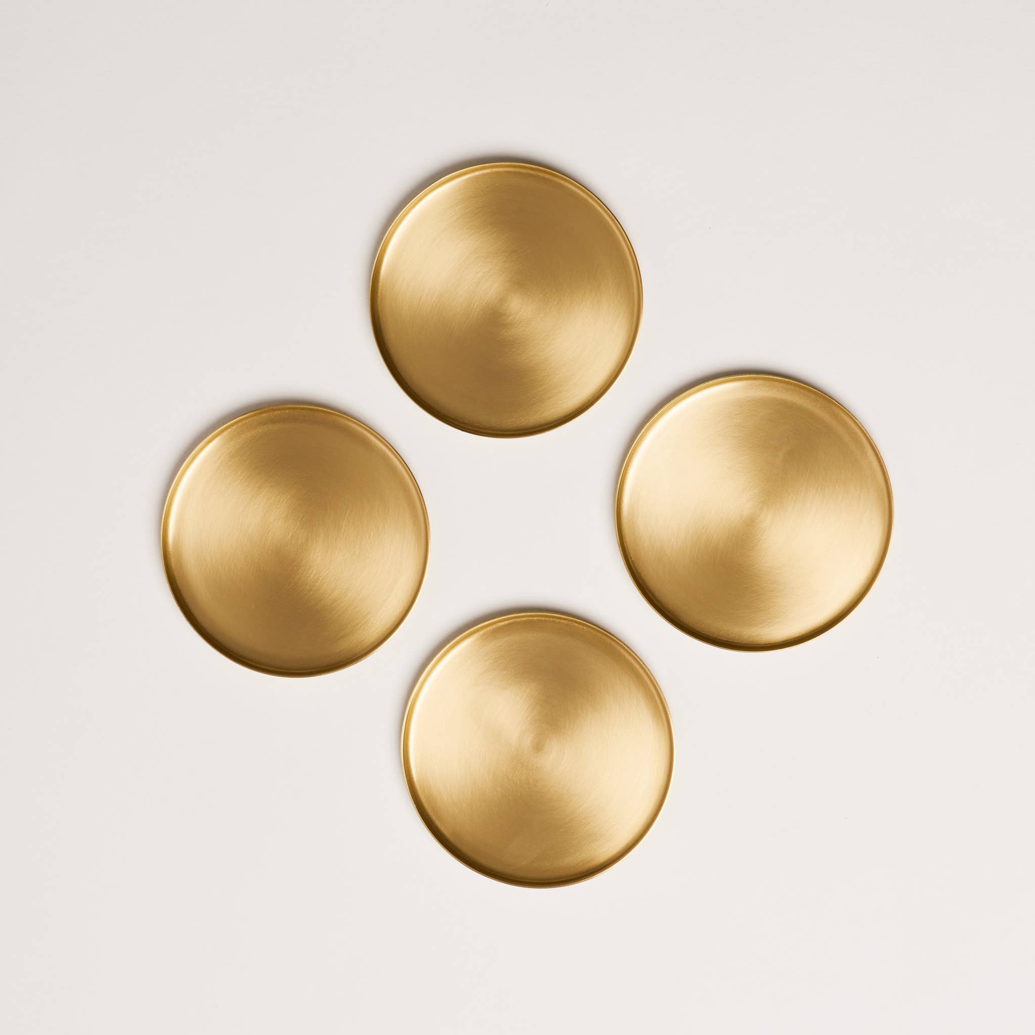 Heirloom Brass Round Coasters, Set of 4