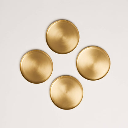 Heirloom Brass Round Coasters, Set of 4