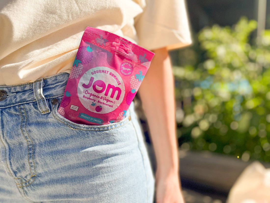 Swedish Organic and Vegan Raspberry &amp; Blackcurrant Gummies