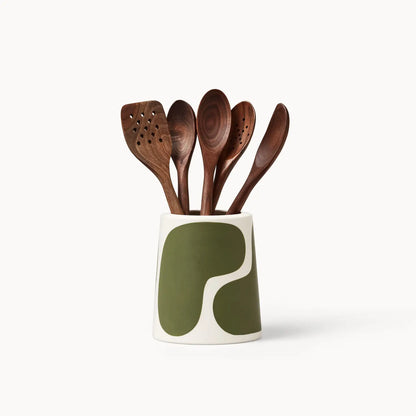 Utensil Crock - Meadow Color Block