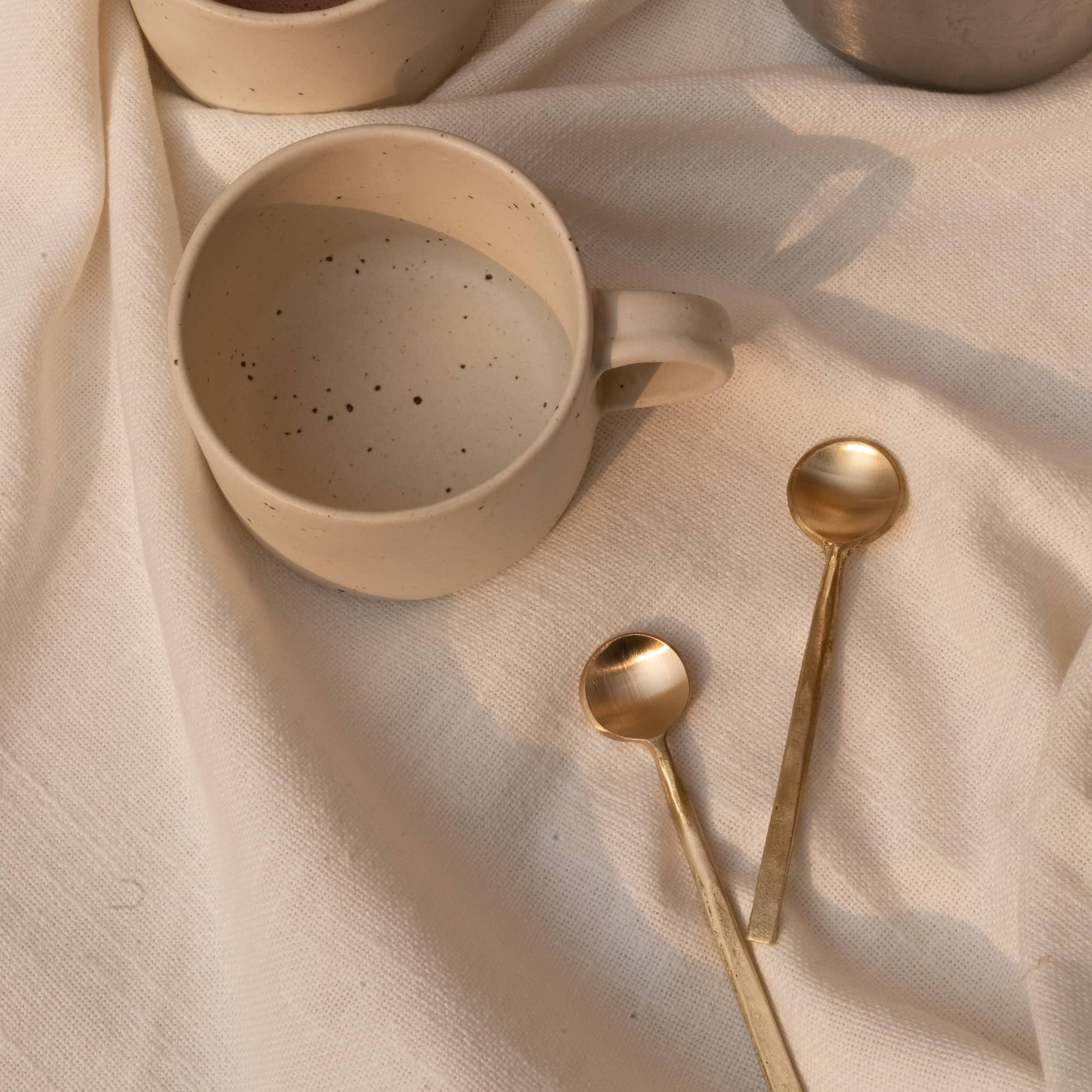 Wabi Brass Coffee Spoon, Set of 4