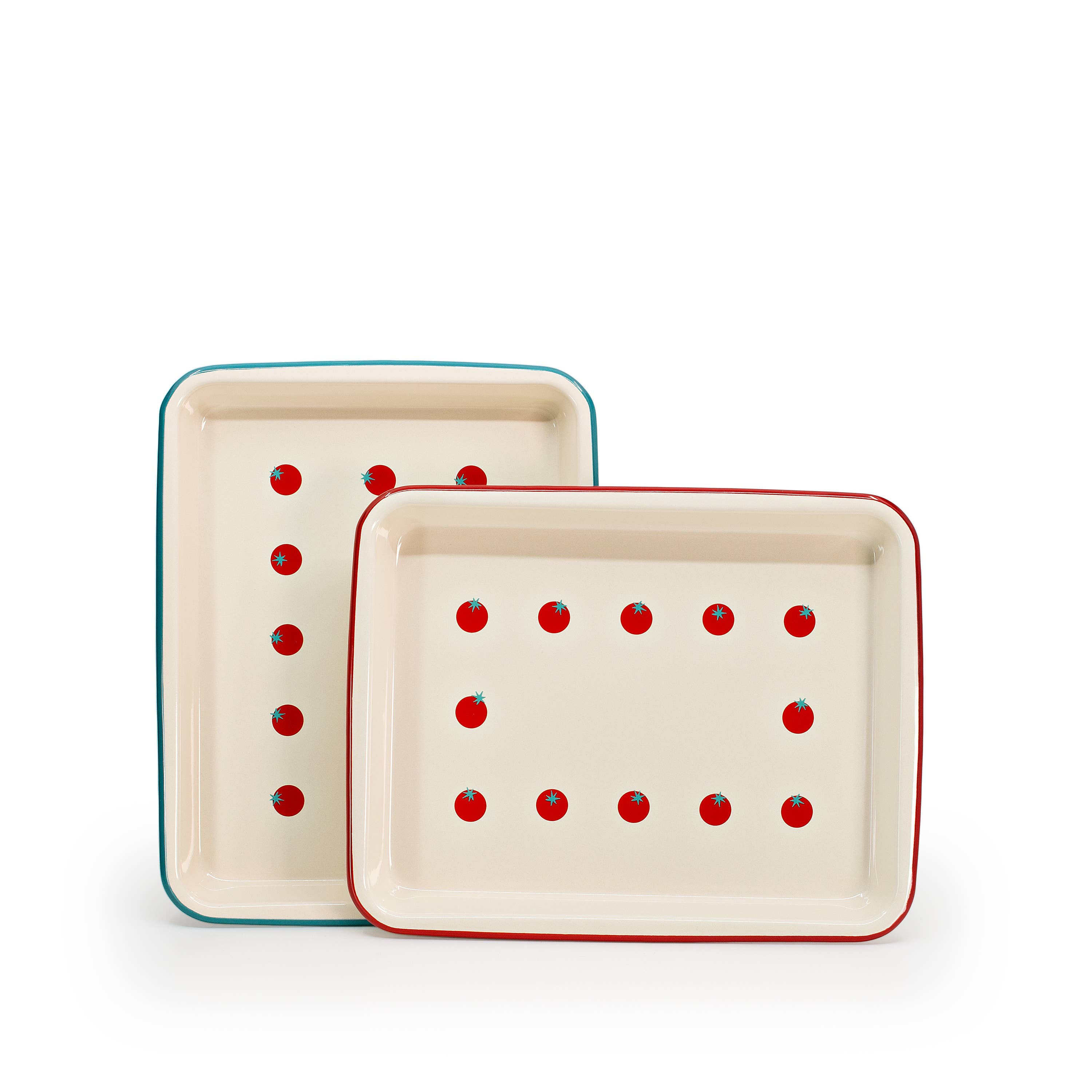 Dan Pelosi x CCH Tomato Enamelware Small Rectangle Tray