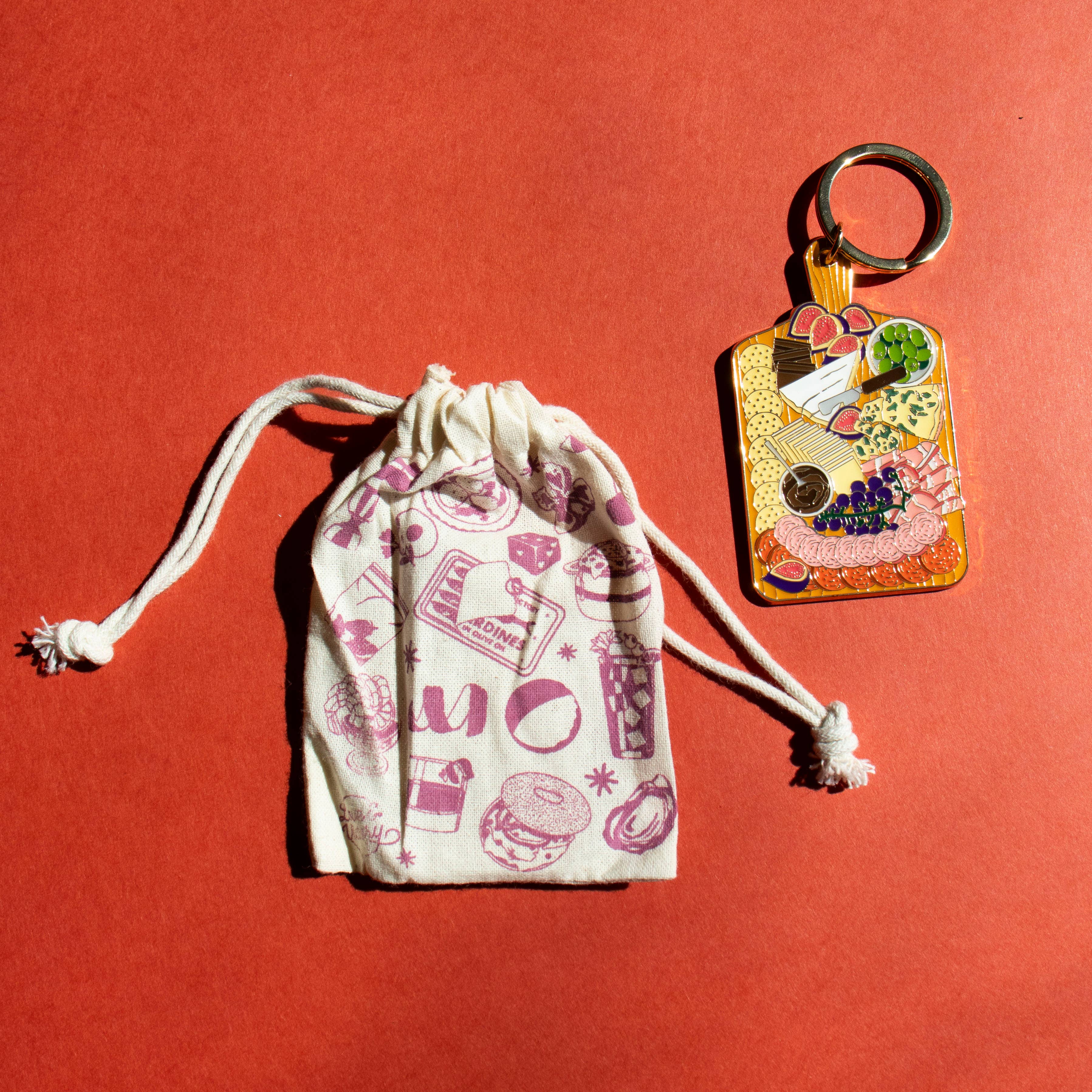 Charcuterie and Cheese Board Keychain