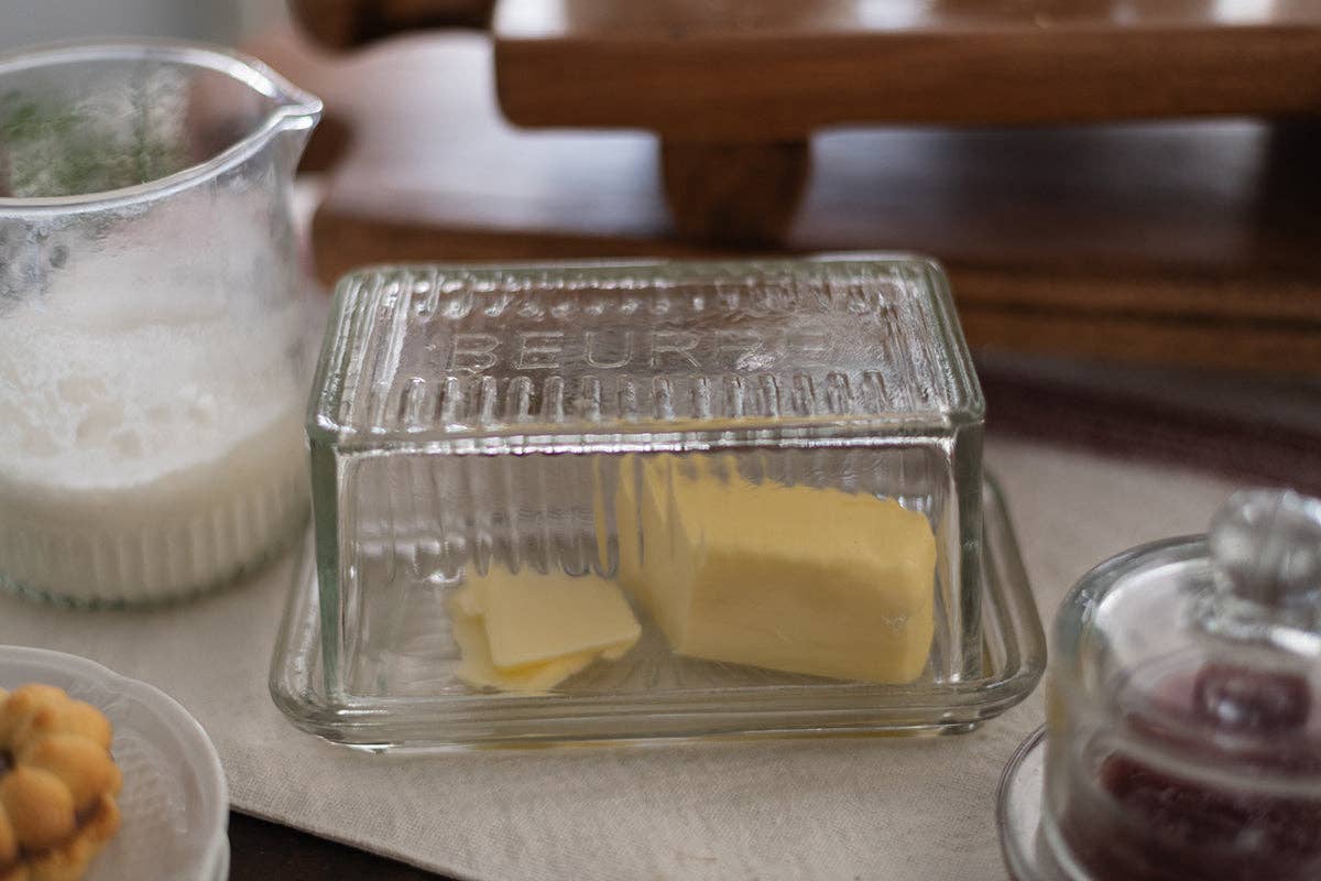 Bistro Glass Butter Dish