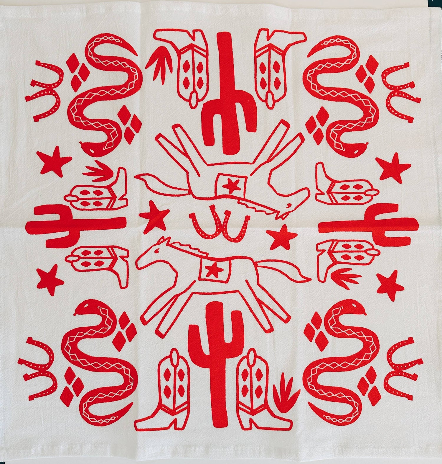 Desert Red Tea Towel