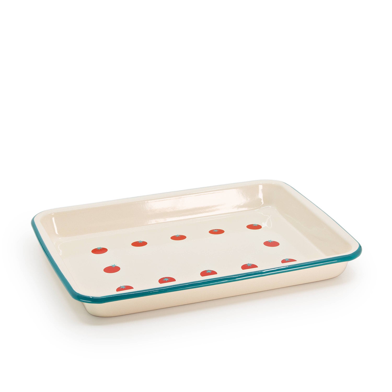 Dan Pelosi x CCH Tomato Enamelware Small Rectangle Tray