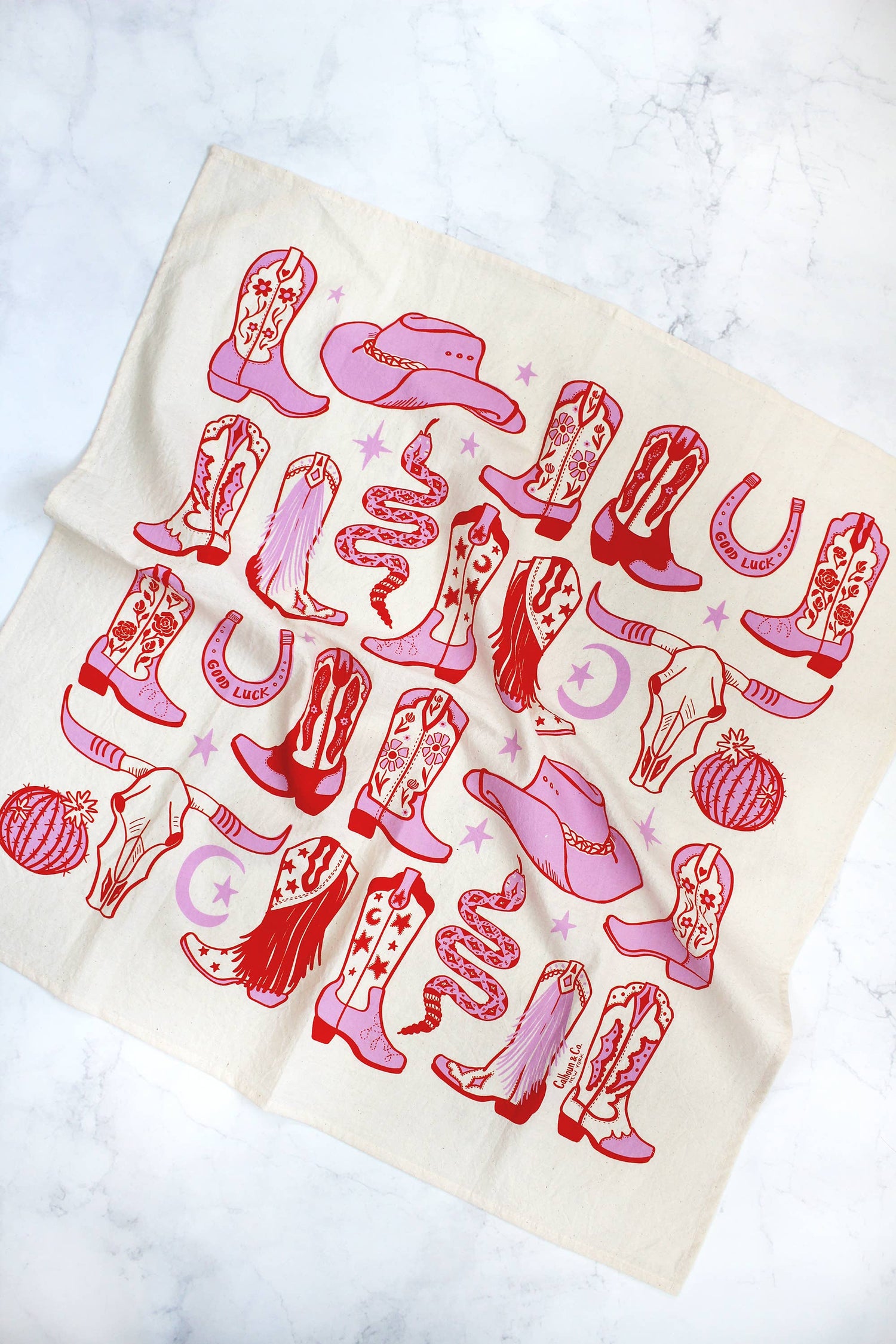 Howdy Cowgirl! Boots Tea Towel