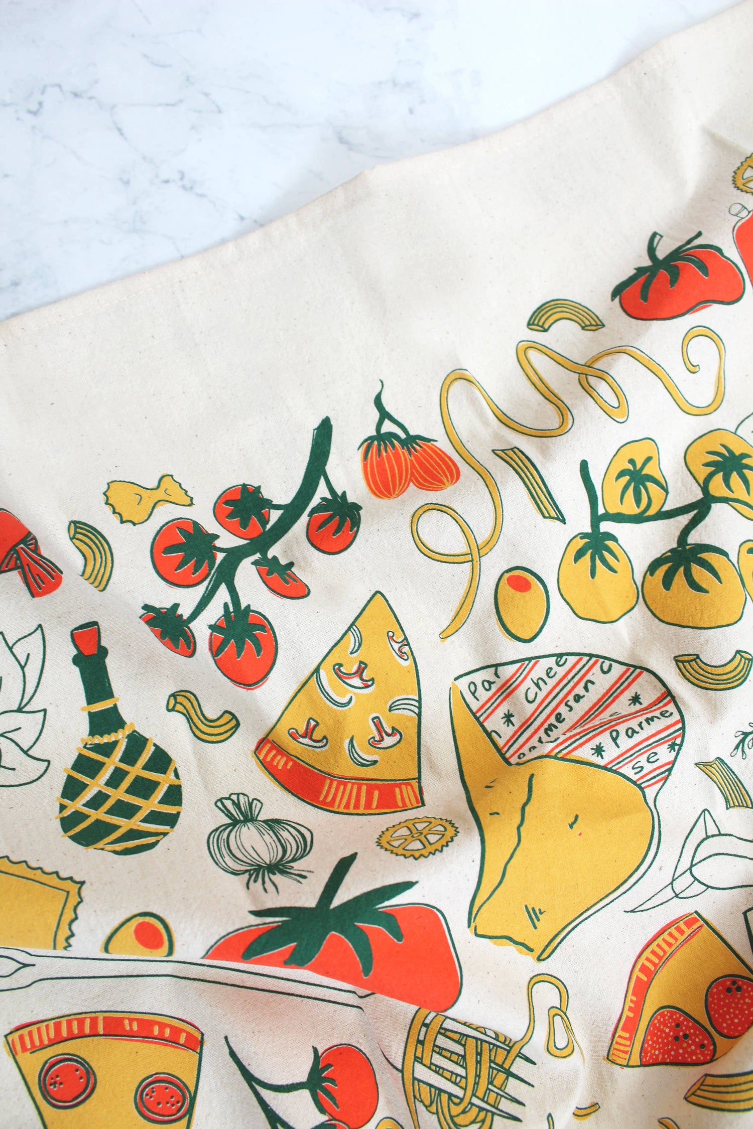 Italian for Dinner Screen Printed Tea Towel