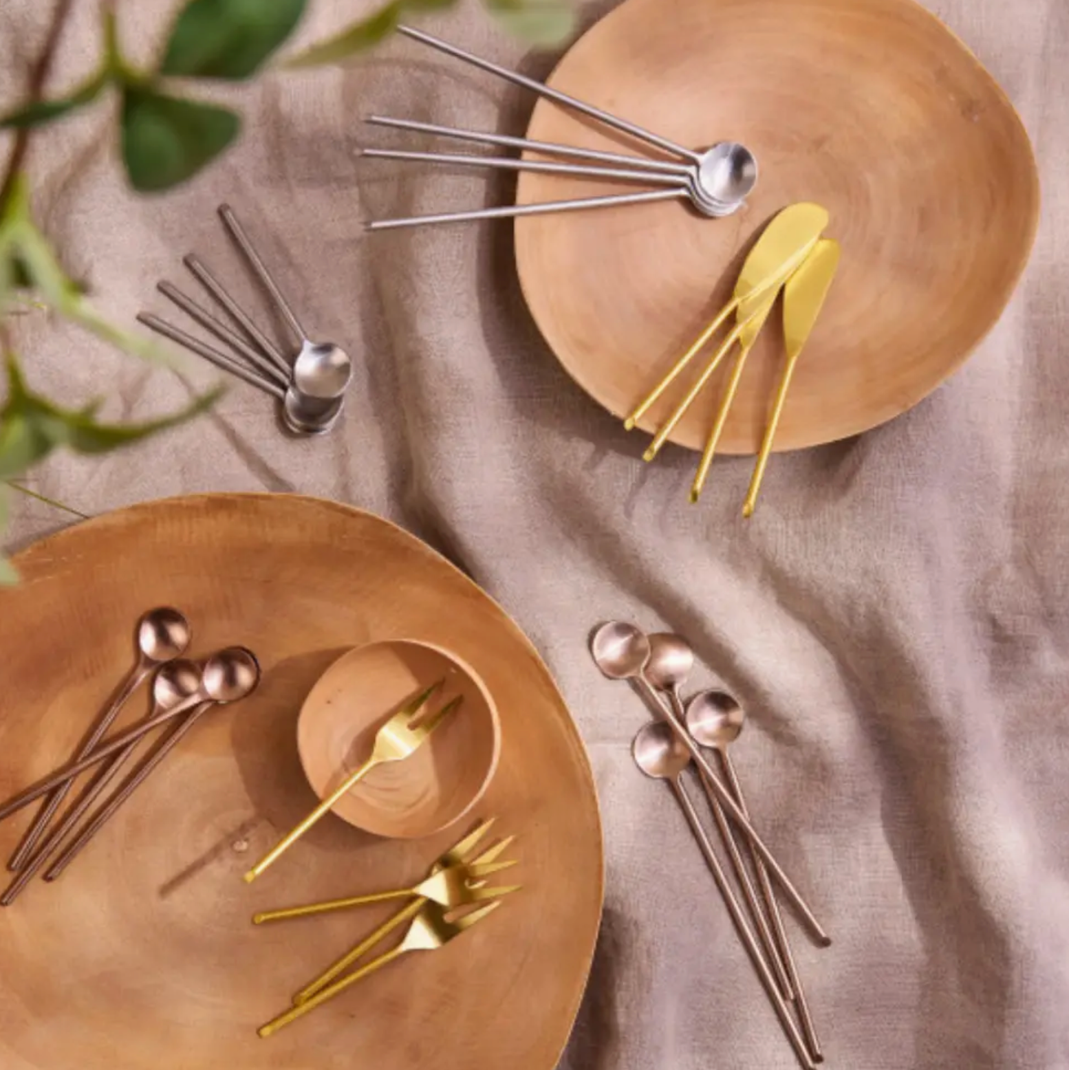 Thin Gold Small Spreader, Set of 4
