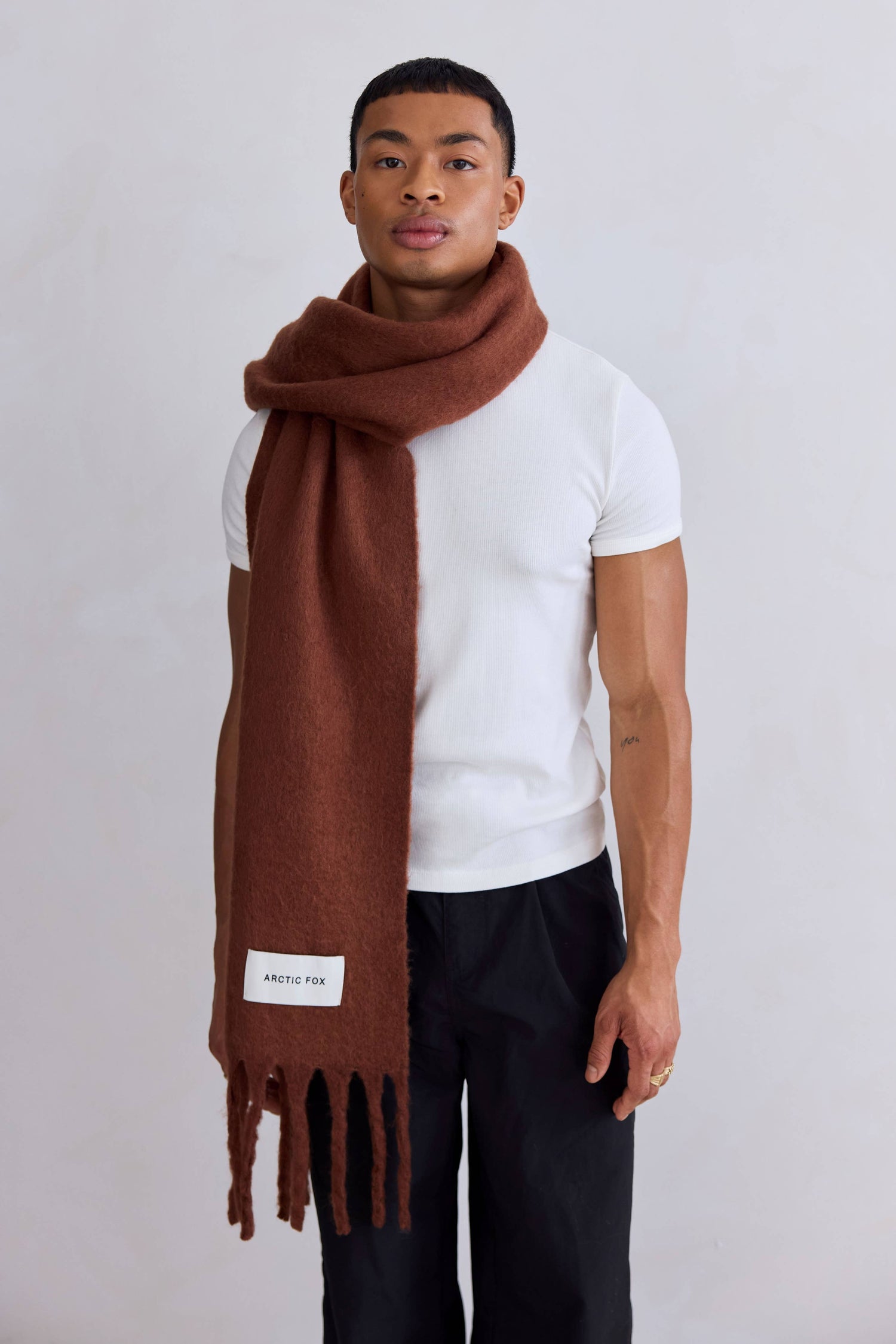 The Stockholm Scarf - 100% Recycled - Sepia - FW25