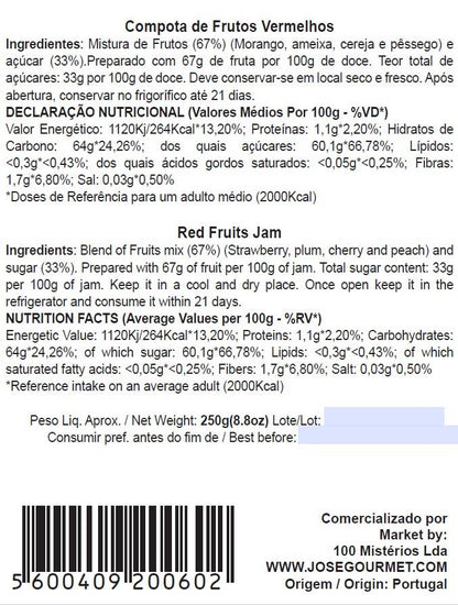 Jose Gourmet Red Berries Jam, 250g