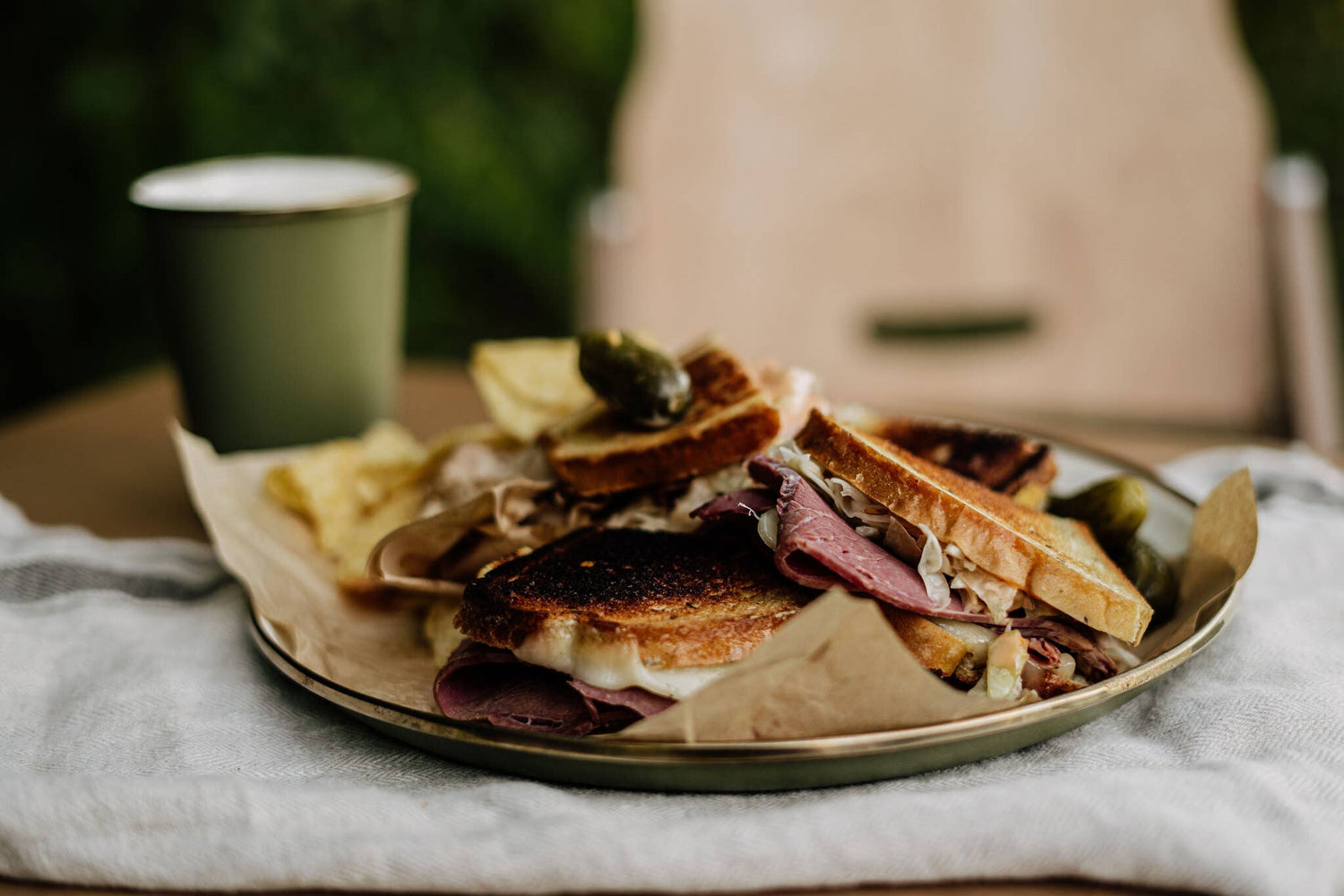 Enamel 2-Tone Deep Plate Set