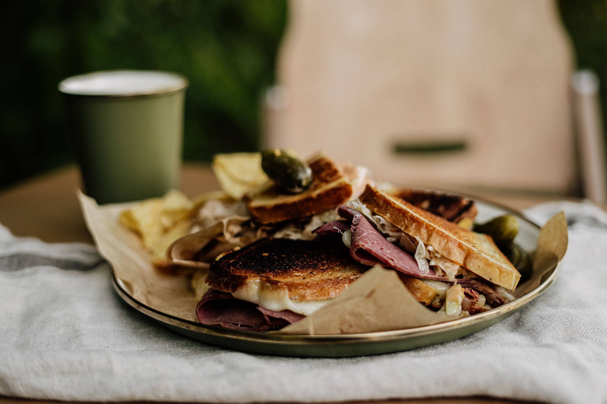 Enamel 2-Tone Deep Plate Set