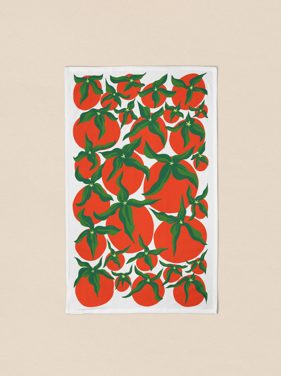 Pomodoro Tomato Red Illustration Flour Sack Tea Towel