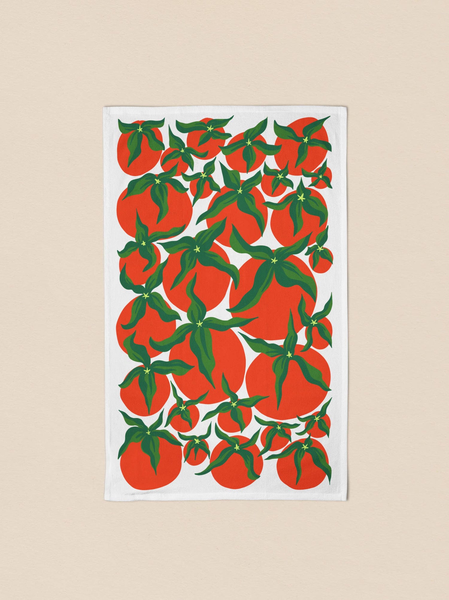 Pomodoro Tomato Red Illustration Flour Sack Tea Towel