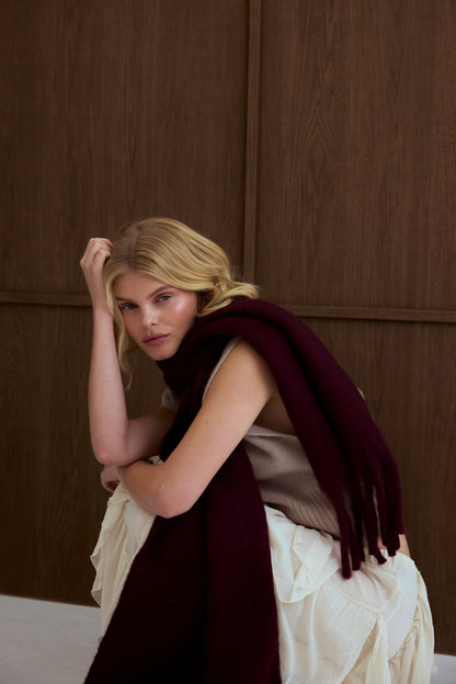 The Stockholm Scarf - 100% Recycled - Cherry Lacquer - FW25